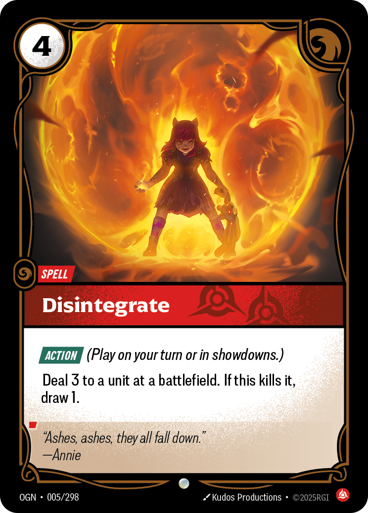 Disintegrate — Riftbound OGN-005/298