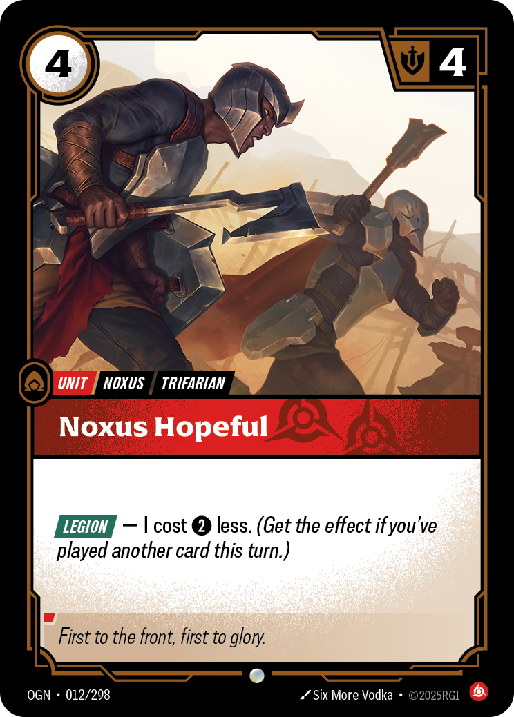 Noxus Hopeful — Riftbound OGN-012/298