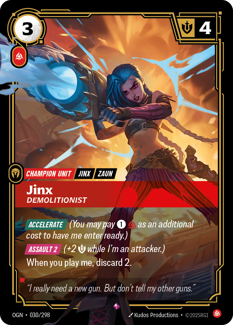 Jinx, Demolitionist — Riftbound OGN-030/298
