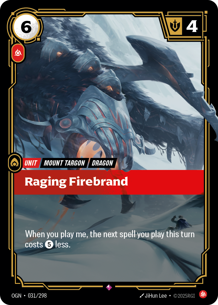 Raging Firebrand — Riftbound OGN-031/298
