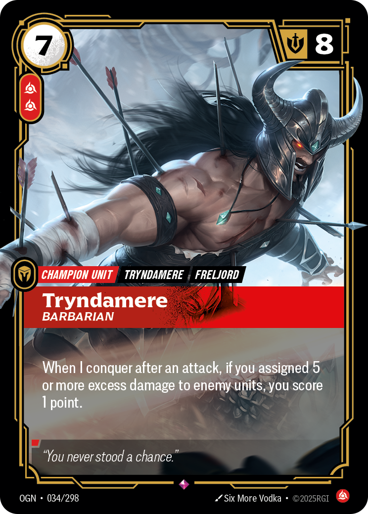 Tryndamere, Barbarian — Riftbound OGN-034/298