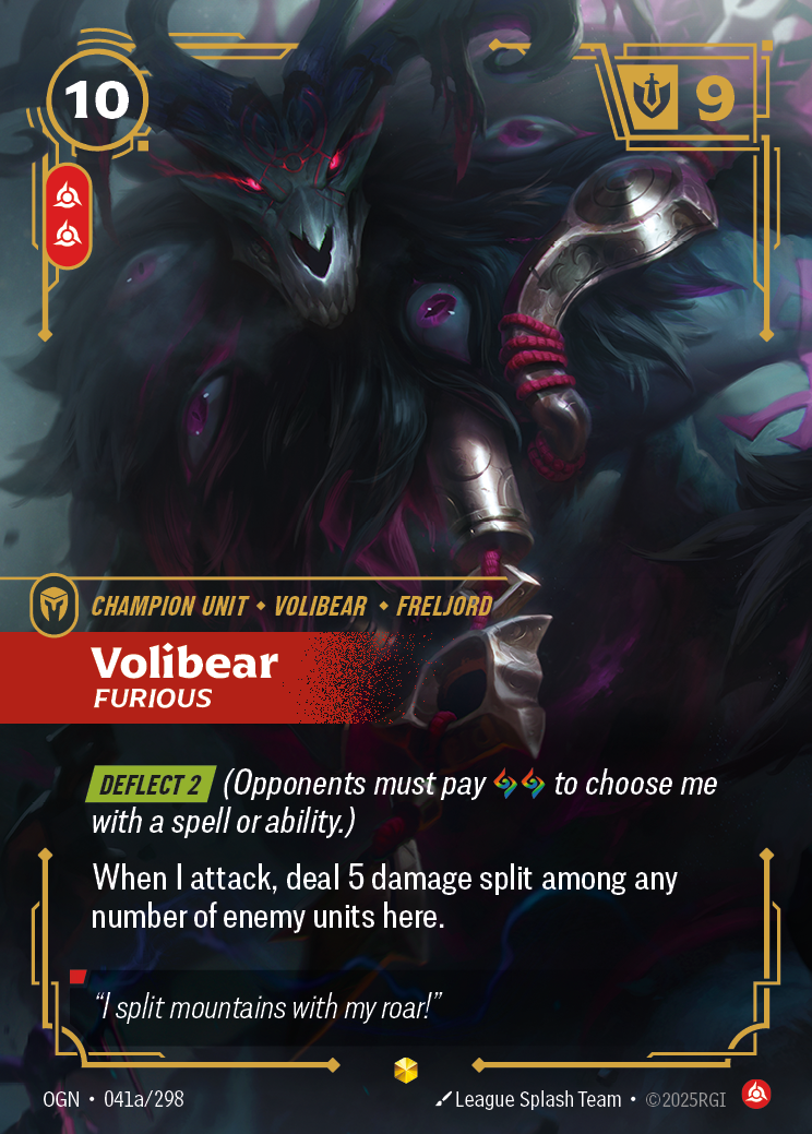 Volibear, Furious — Riftbound OGN-041a/298