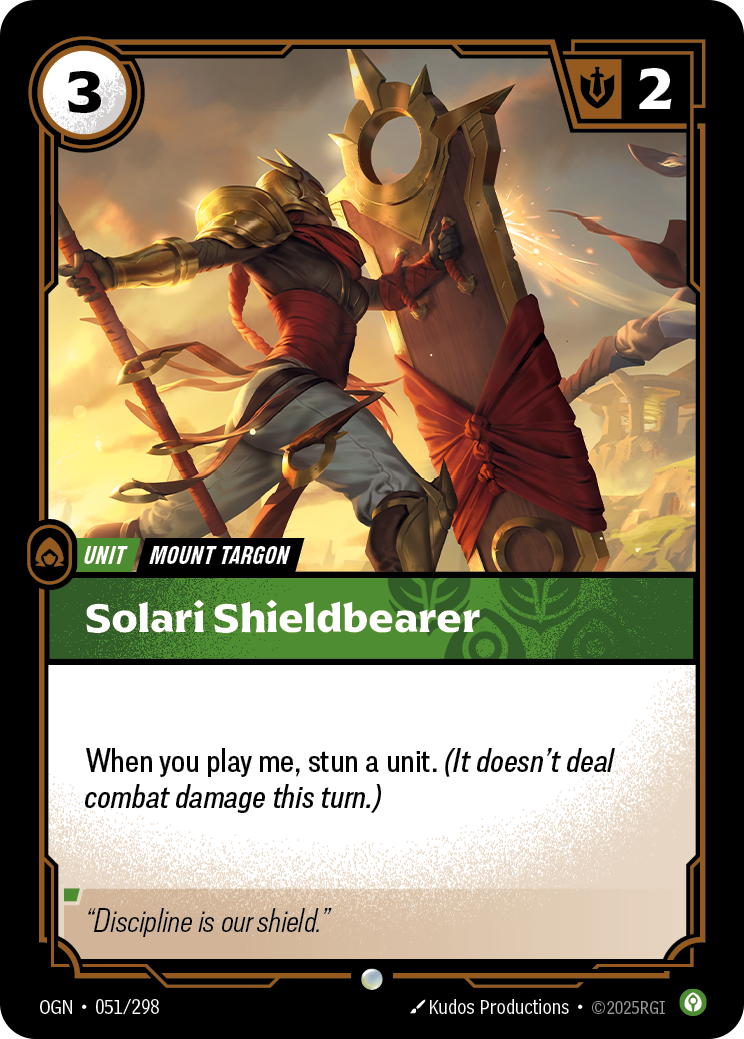 Solari Shieldbearer — Riftbound OGN-051/298
