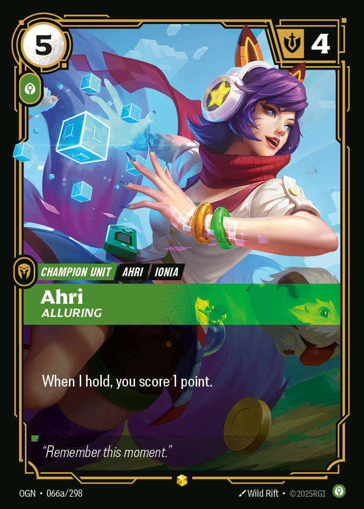 Ahri, Alluring — Riftbound OGN-066a/298