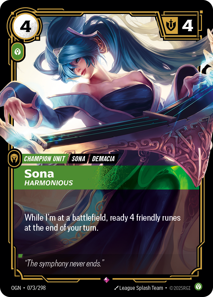 Sona, Harmonious — Riftbound OGN-073/298
