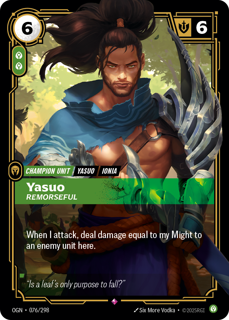 Yasuo, Remorseful — Riftbound OGN-076/298