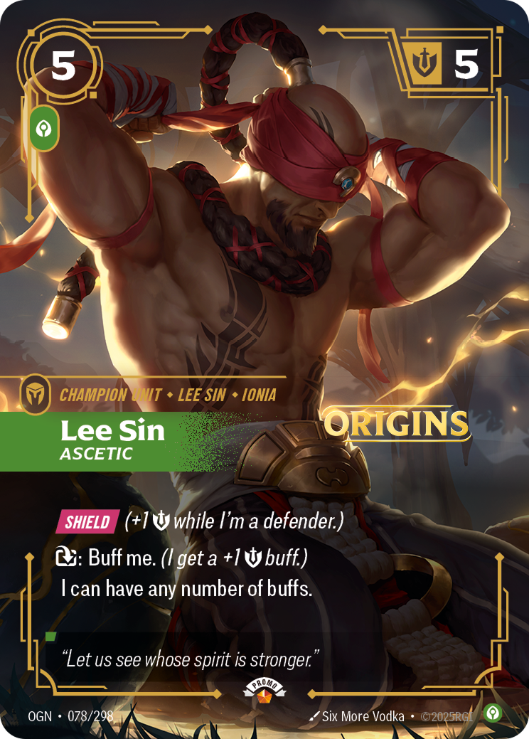 Lee Sin, Ascetic — Riftbound OGN-078/298