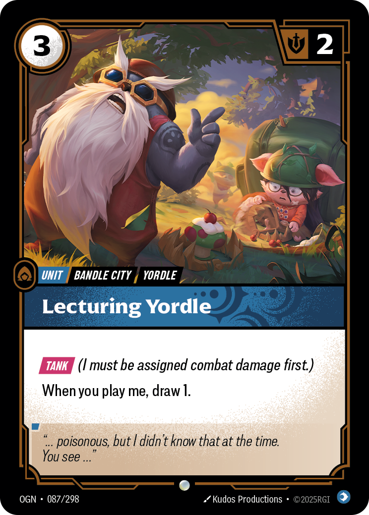 Lecturing Yordle — Riftbound OGN-087/298