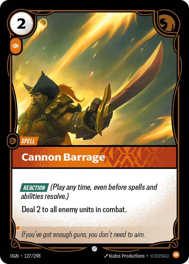 Cannon Barrage — Riftbound OGN-127/298