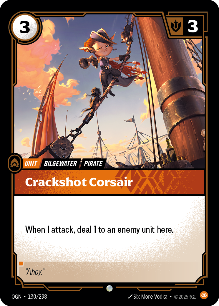Crackshot Corsair — Riftbound OGN-130/298