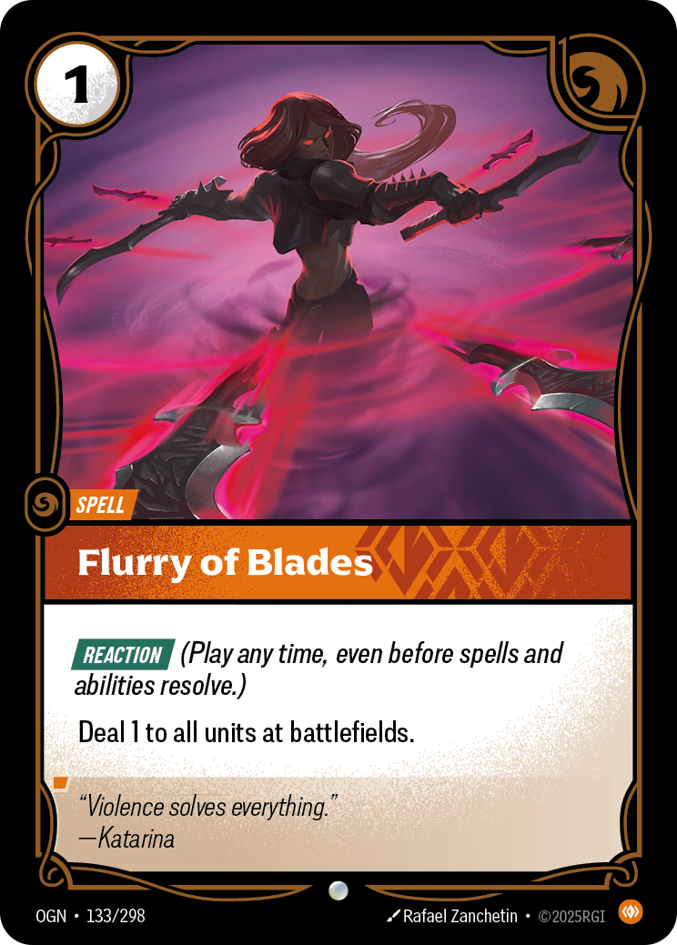 Flurry of Blades — Riftbound OGN-133/298