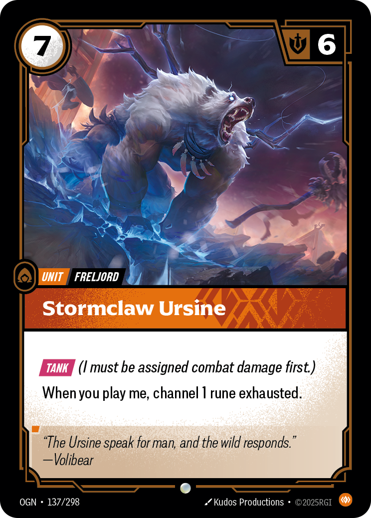 Stormclaw Ursine — Riftbound OGN-137/298