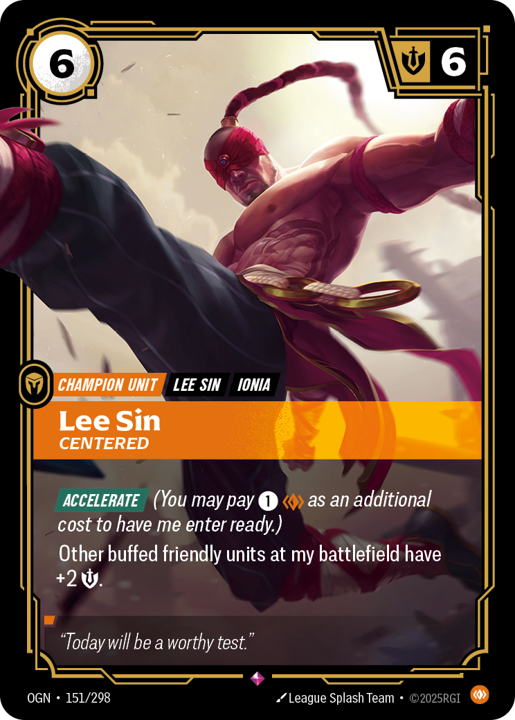 Lee Sin, Centered — Riftbound OGN-151/298