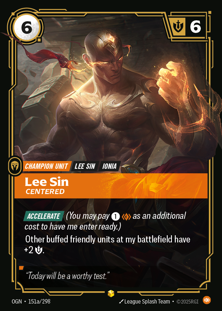 Lee Sin, Centered — Riftbound OGN-151a/298