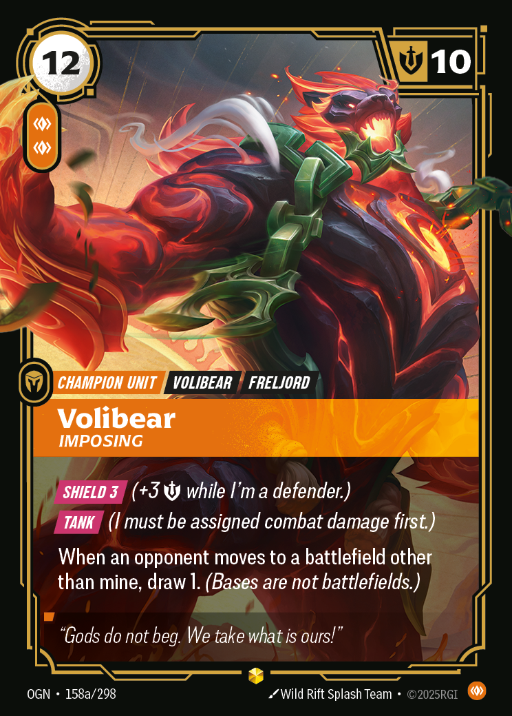Volibear, Imposing — Riftbound OGN-158a/298