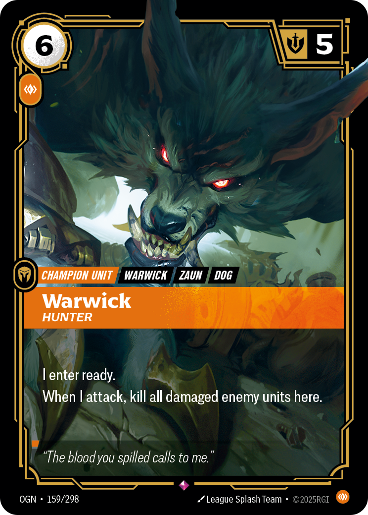 Warwick, Hunter — Riftbound OGN-159/298