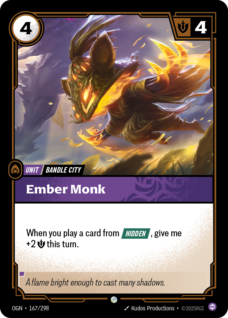 Ember Monk — Riftbound OGN-167/298