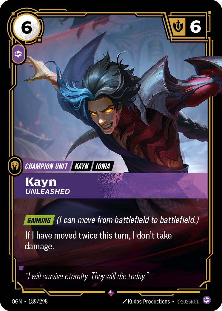 Kayn, Unleashed — Riftbound OGN-189/298