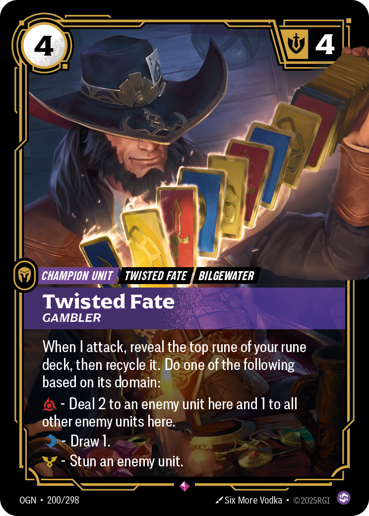Twisted Fate, Gambler — Riftbound OGN-200/298