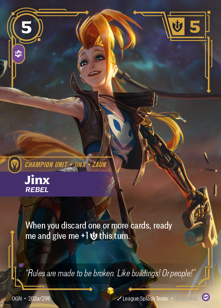 Jinx, Rebel — Riftbound OGN-202a/298