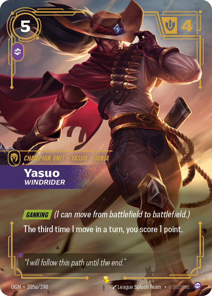 Yasuo, Windrider — Riftbound OGN-205a/298