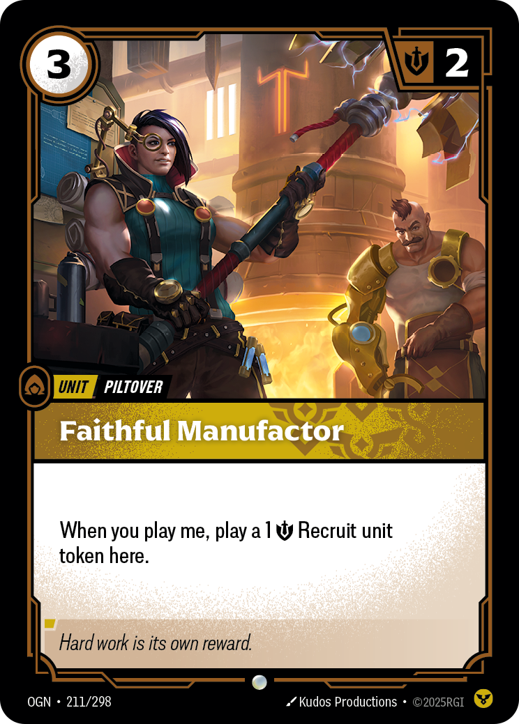 Faithful Manufactor — Riftbound OGN-211/298