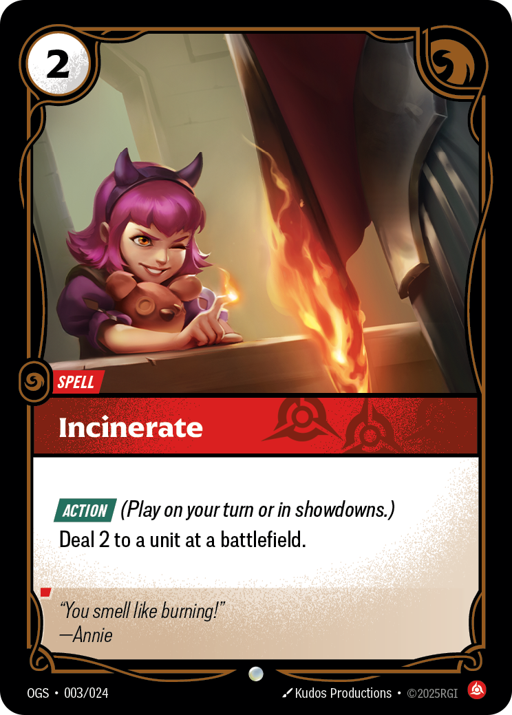 Incinerate — Riftbound OGS-003/024