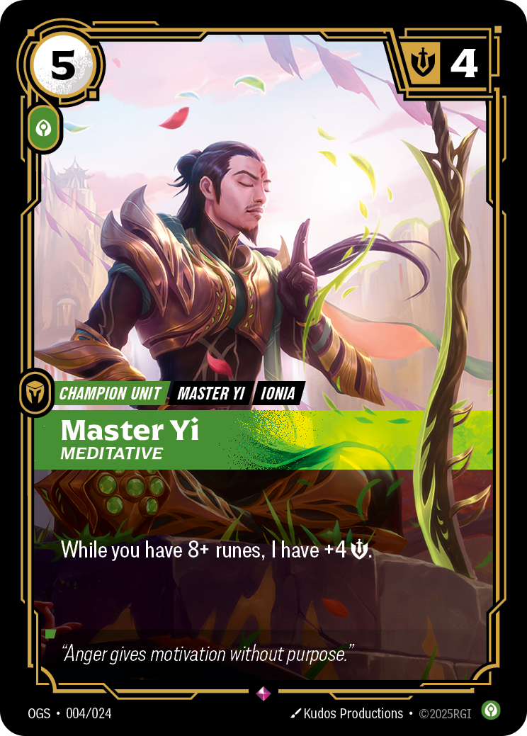 Yi, Meditative — Riftbound OGS-004/024