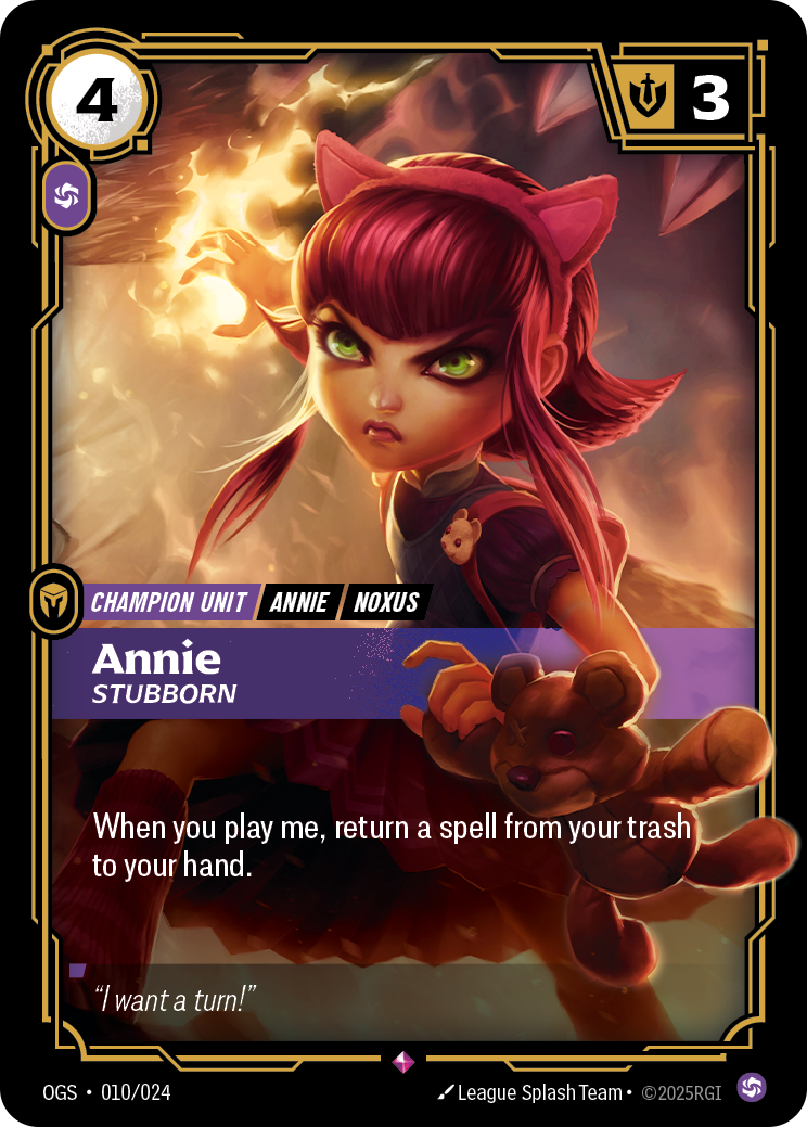 Annie, Stubborn — Riftbound OGS-010/024