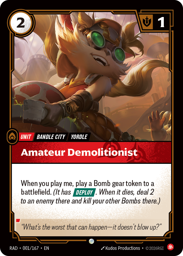 Amateur Demolitionist — Riftbound RAD-001/167