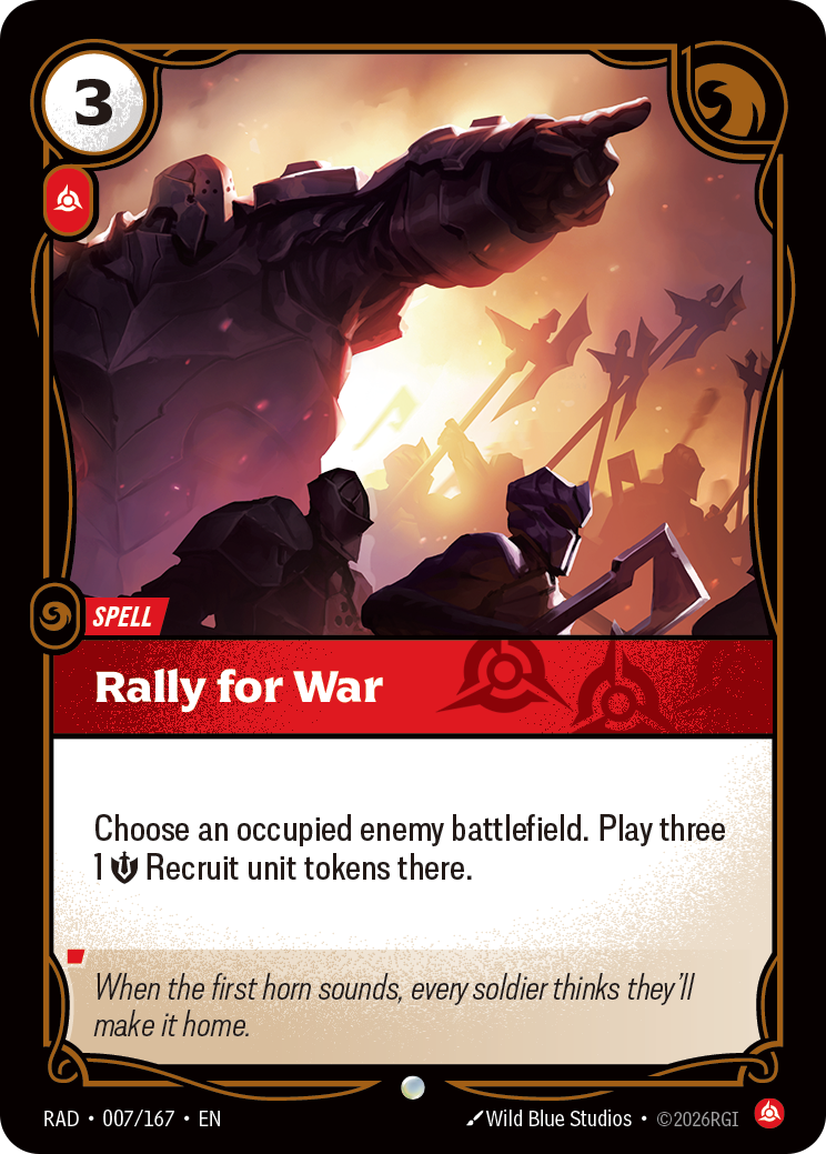 Rally for War — Riftbound RAD-007/167