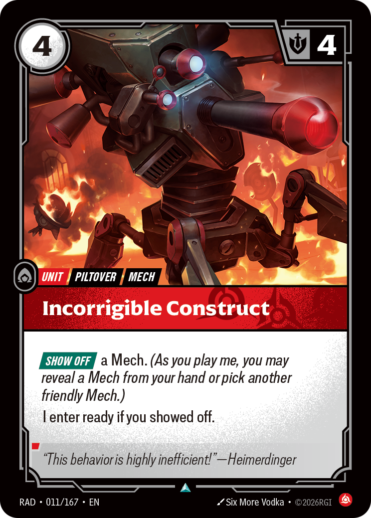 Incorrigible Construct — Riftbound RAD-011/167