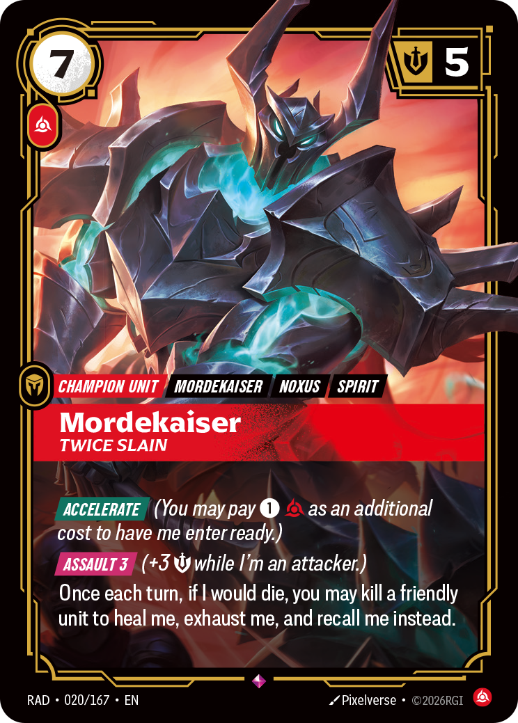 Mordekaiser, Twice Slain — Riftbound RAD-020/167
