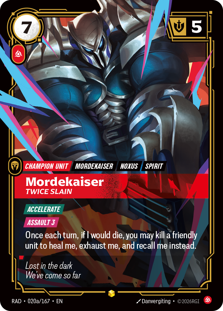 Mordekaiser, Twice Slain — Riftbound RAD-020a/167