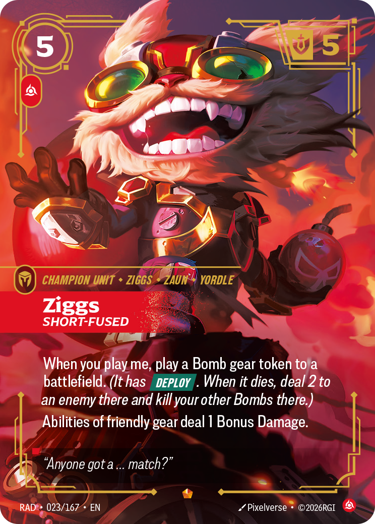 Ziggs, Short-Fused — Riftbound RAD-023/167