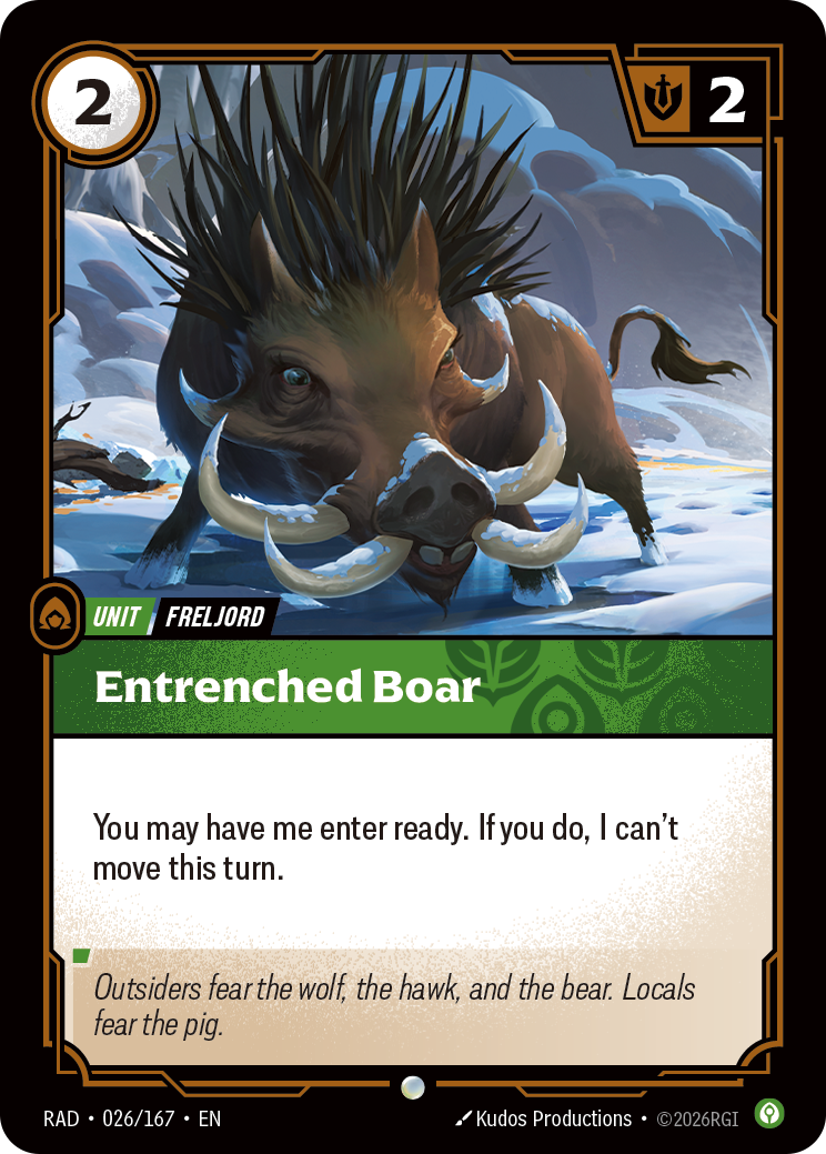 Entrenched Boar — Riftbound RAD-026/167