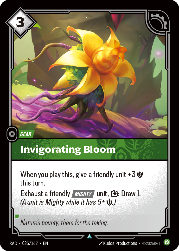 Invigorating Bloom — Riftbound RAD-035/167