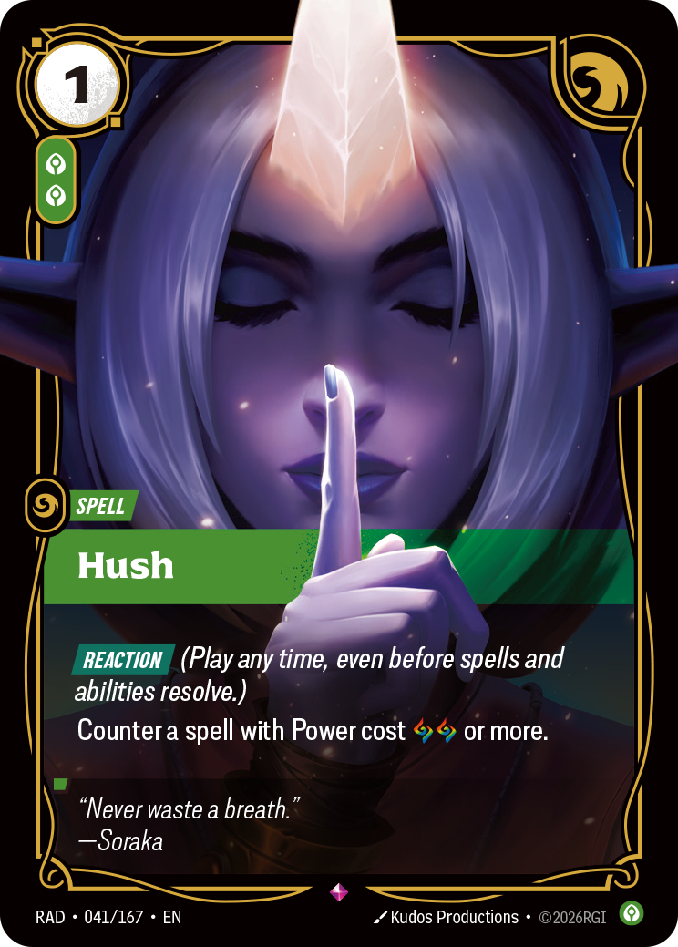 Hush — Riftbound RAD-041/167