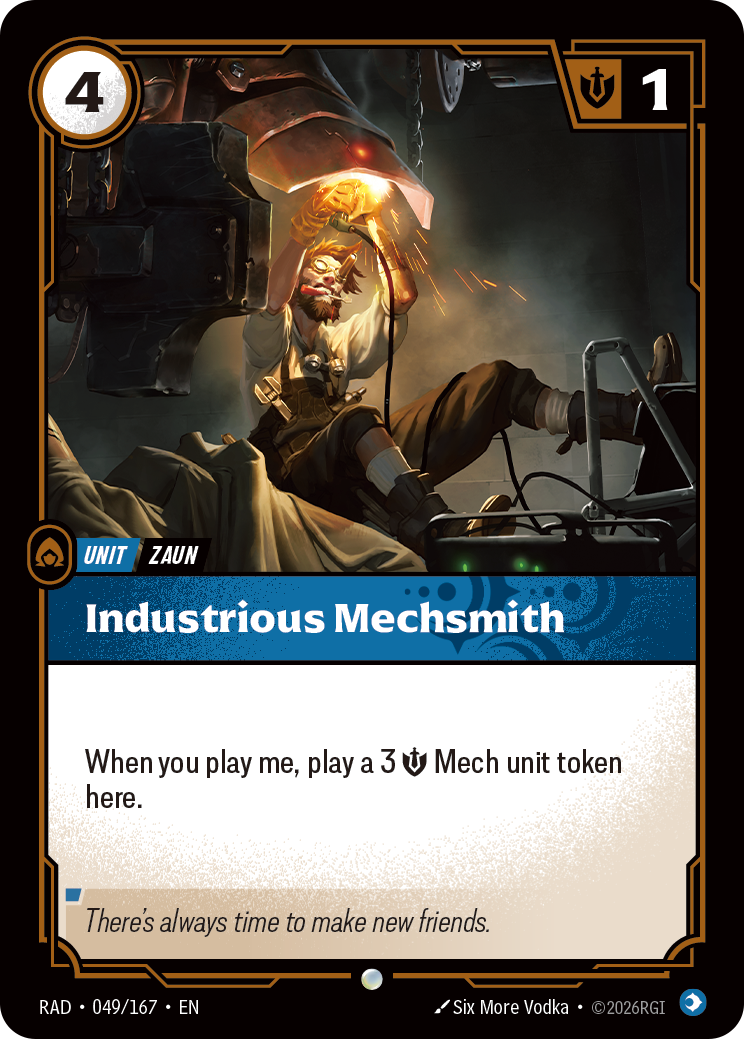 Industrious Mechsmith — Riftbound RAD-049/167