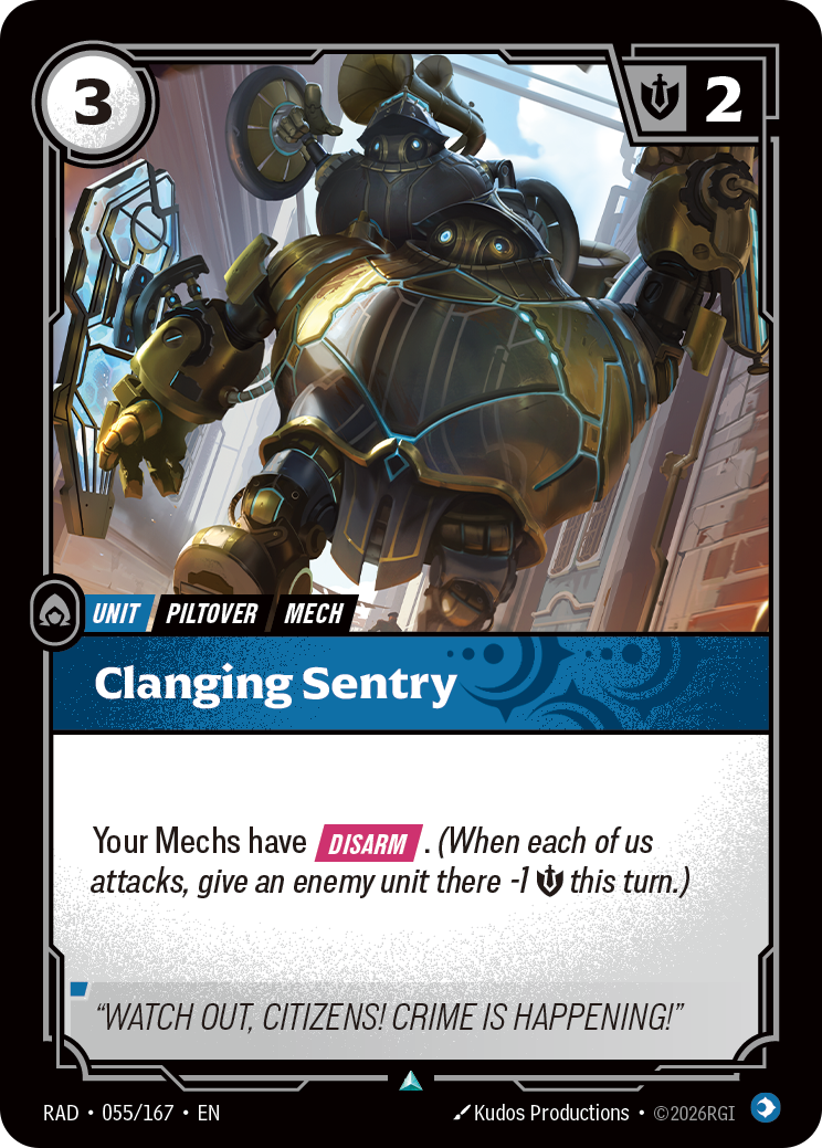 Clanging Sentry — Riftbound RAD-055/167