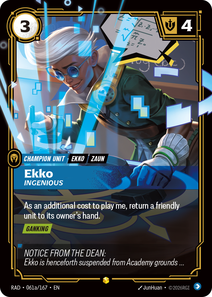 Ekko, Ingenious — Riftbound RAD-061a/167