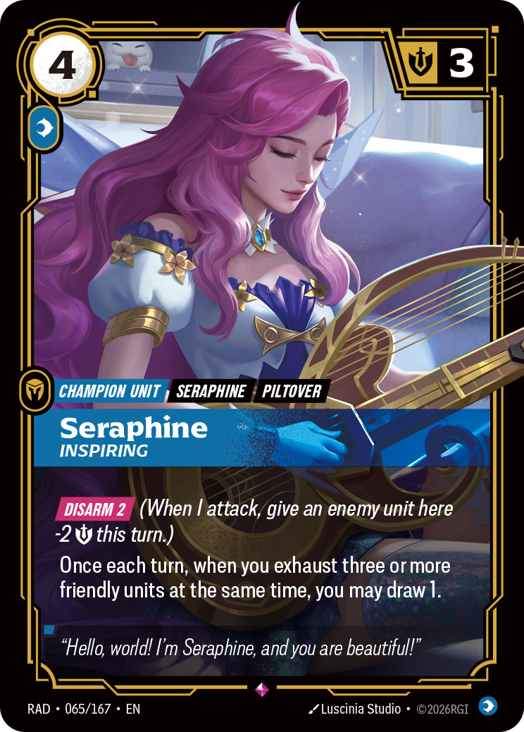 Seraphine, Inspiring — Riftbound RAD-065/167