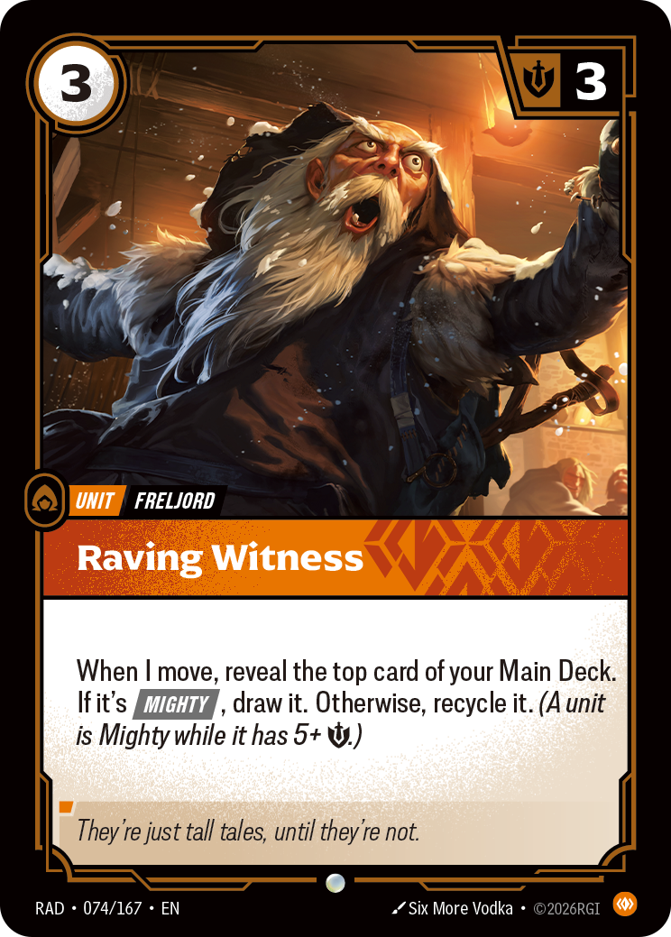 Raving Witness — Riftbound RAD-074/167