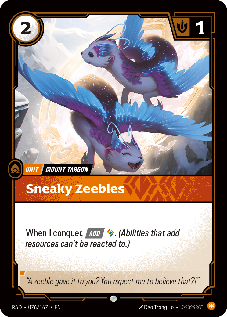 Sneaky Zeebles — Riftbound RAD-076/167