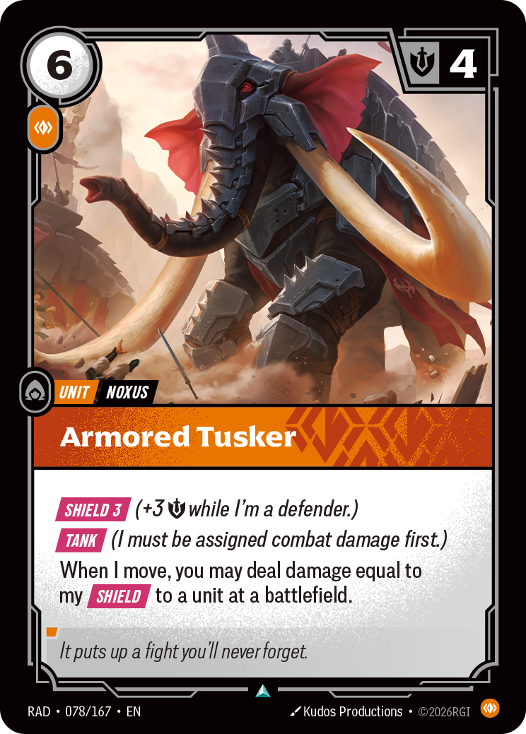 Armored Tusker — Riftbound RAD-078/167