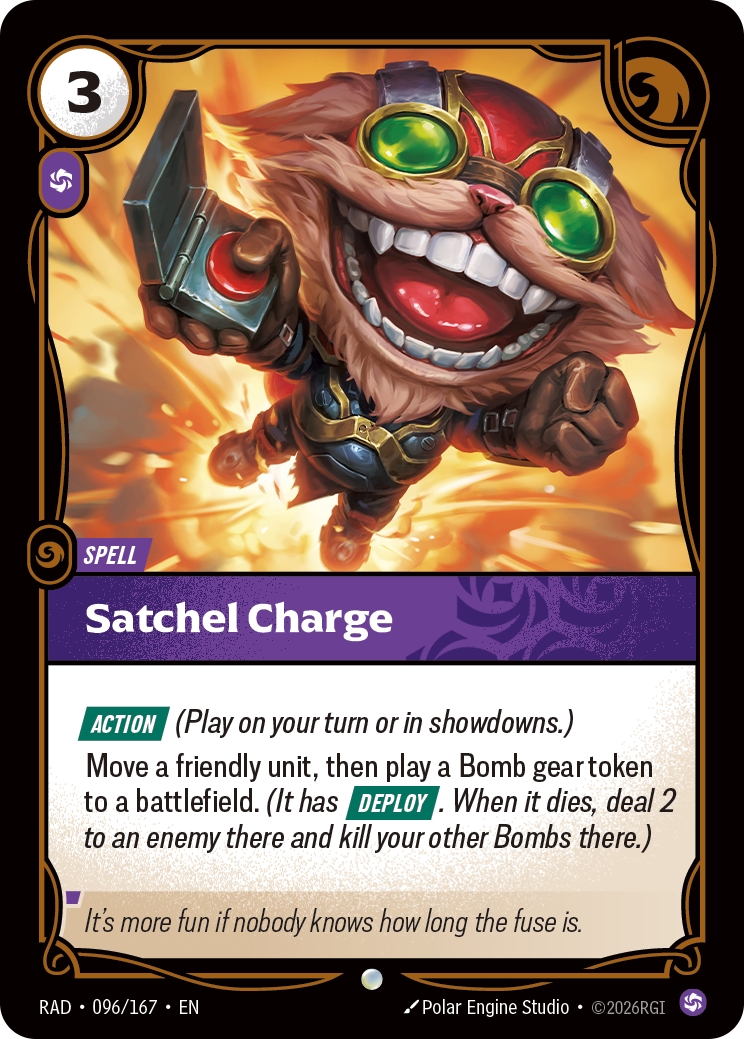 Satchel Charge — Riftbound RAD-096/167