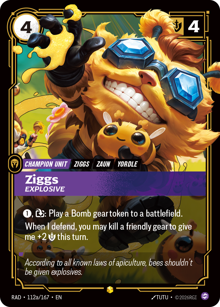 Ziggs, Explosive — Riftbound RAD-112a/167