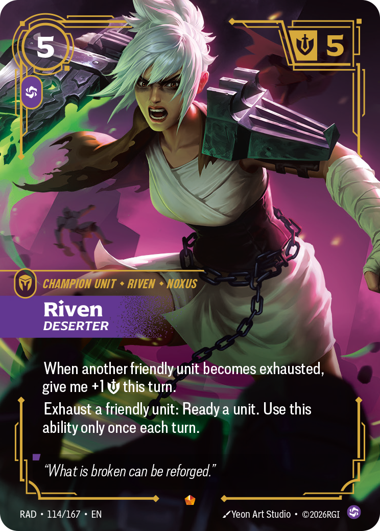 Riven, Deserter — Riftbound RAD-114/167