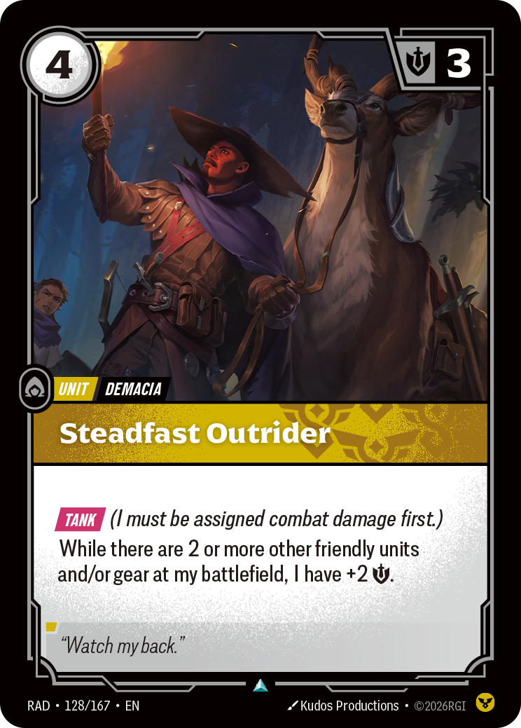 Steadfast Outrider — Riftbound RAD-128/167