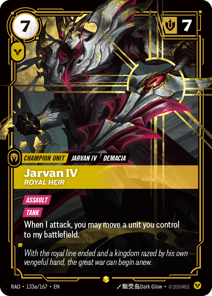 Jarvan IV, Royal Heir — Riftbound RAD-133a/167